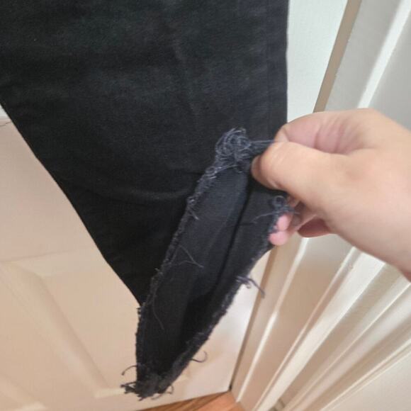 ABLE High Rise Skinny Black Raw Hem Stretch Jeans Women’s Size 30 - Picture 6 of 10